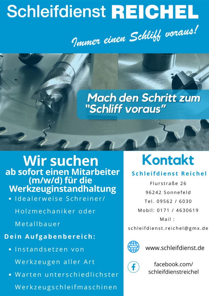 Stellanzeige Werkzeuginstandhaltung 2023